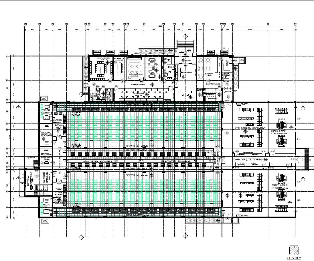 Data hall equipment layout