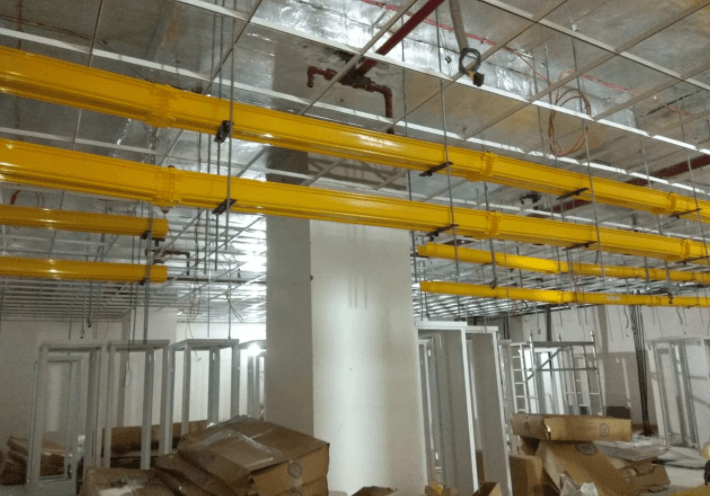 Fiber and CAT6A laying 1