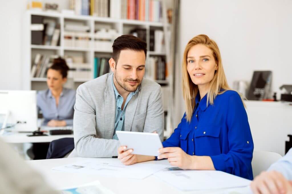 business people working in office